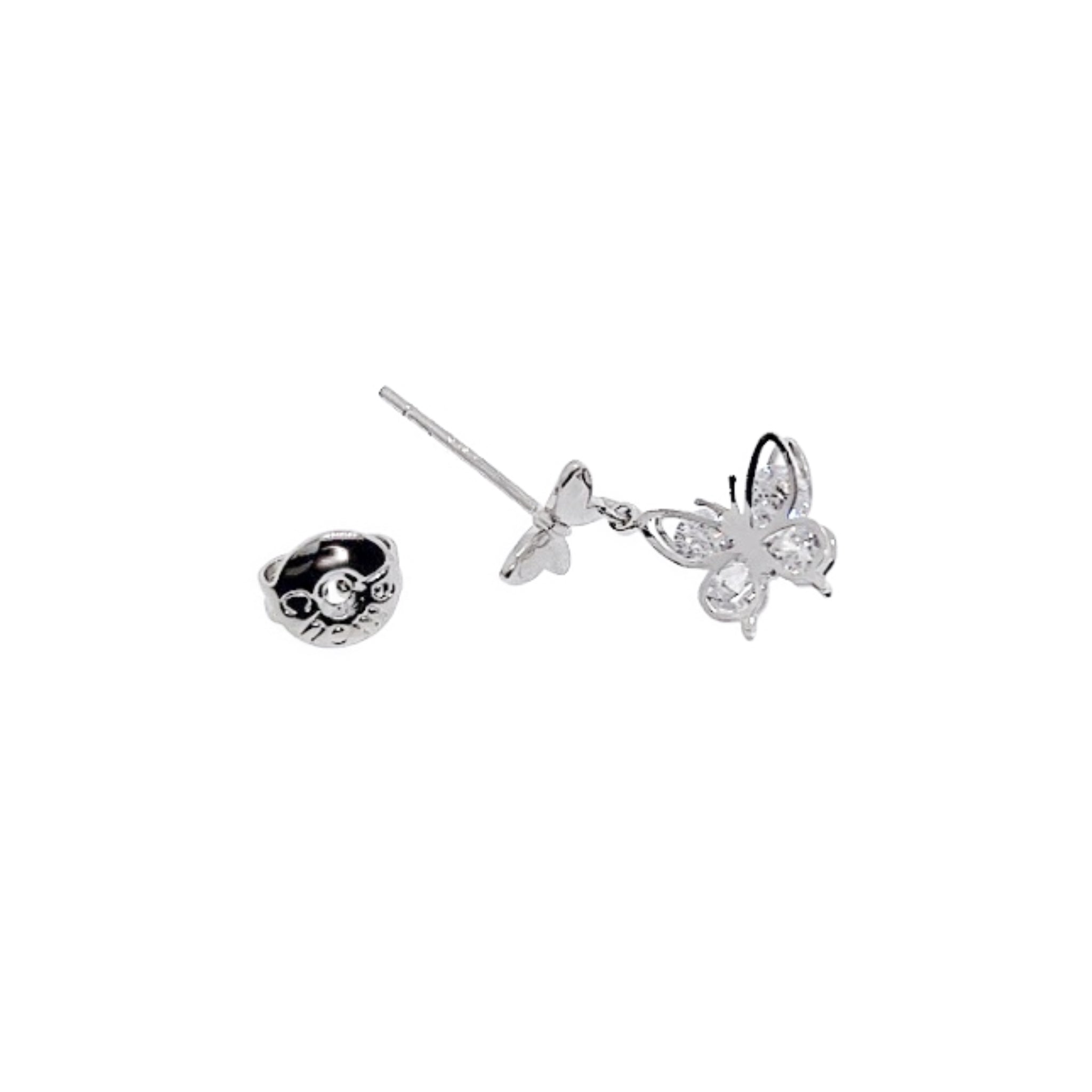 Butterfly Cubic Zirconia Earrings - CHOMEL