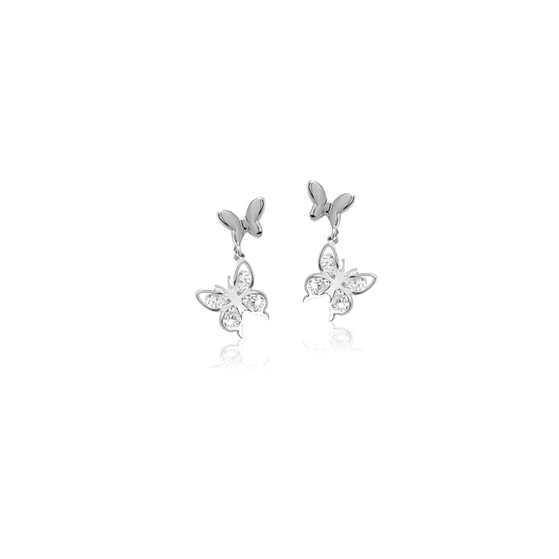 Butterfly Cubic Zirconia Earrings - CHOMEL