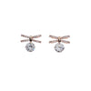 Ribbon Cubic Zirconia Earrings.