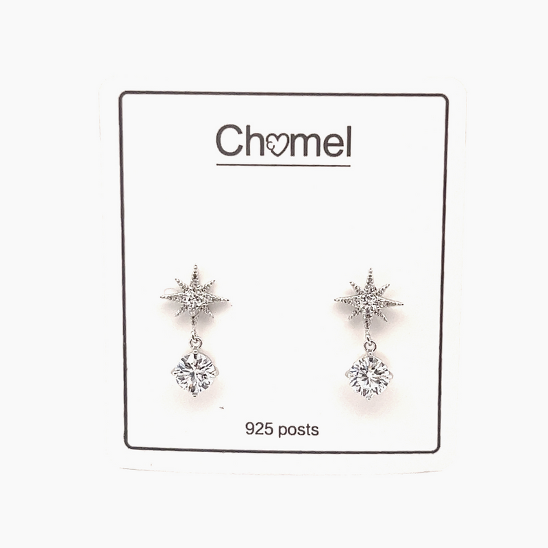 Star Cubic Zirconia Earrings - CHOMEL