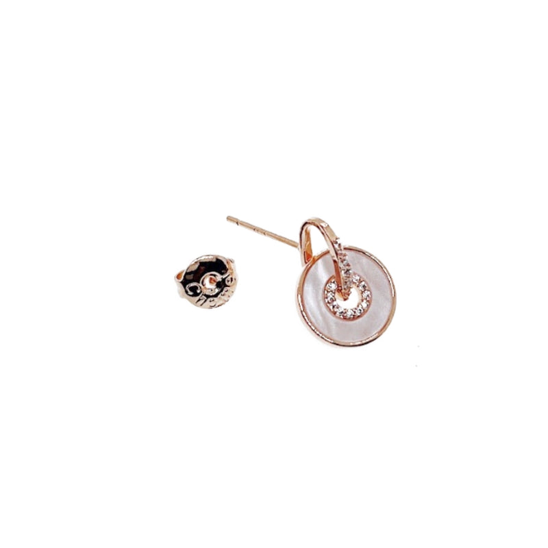 Round Mother of Pearl Earrings - CHOMEL