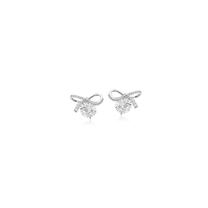 Cubic Zirconia Ribbon Earrings - CHOMEL