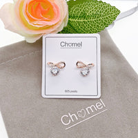 Cubic Zirconia Ribbon Earrings - CHOMEL