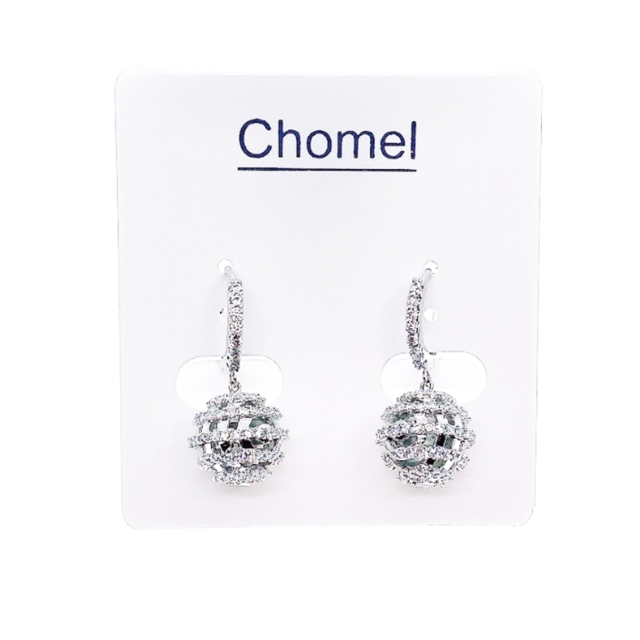 Round Cubic Zirconia Earring.