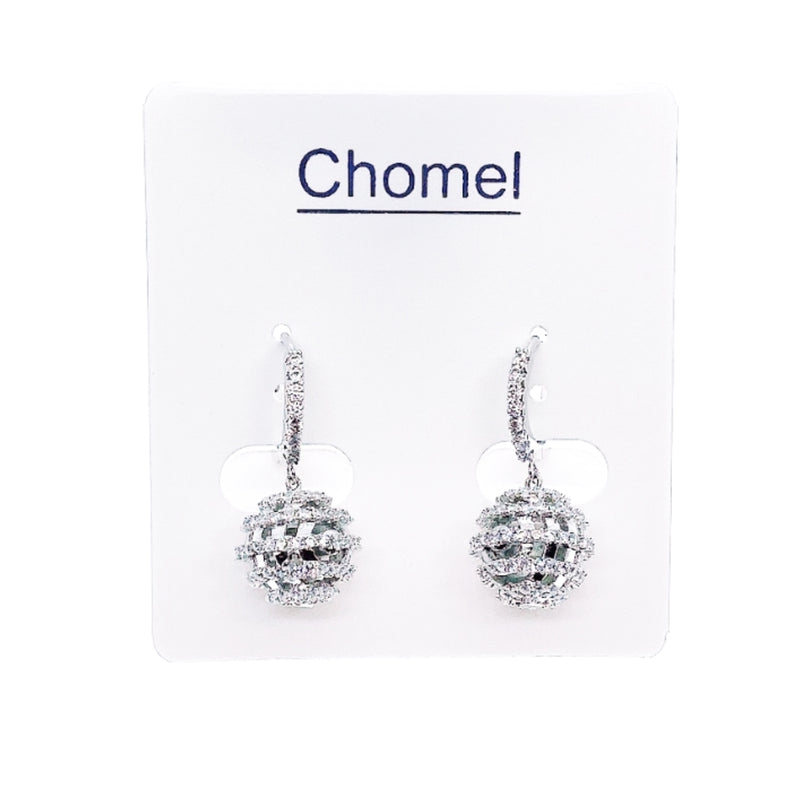 Round Cubic Zirconia Earring.