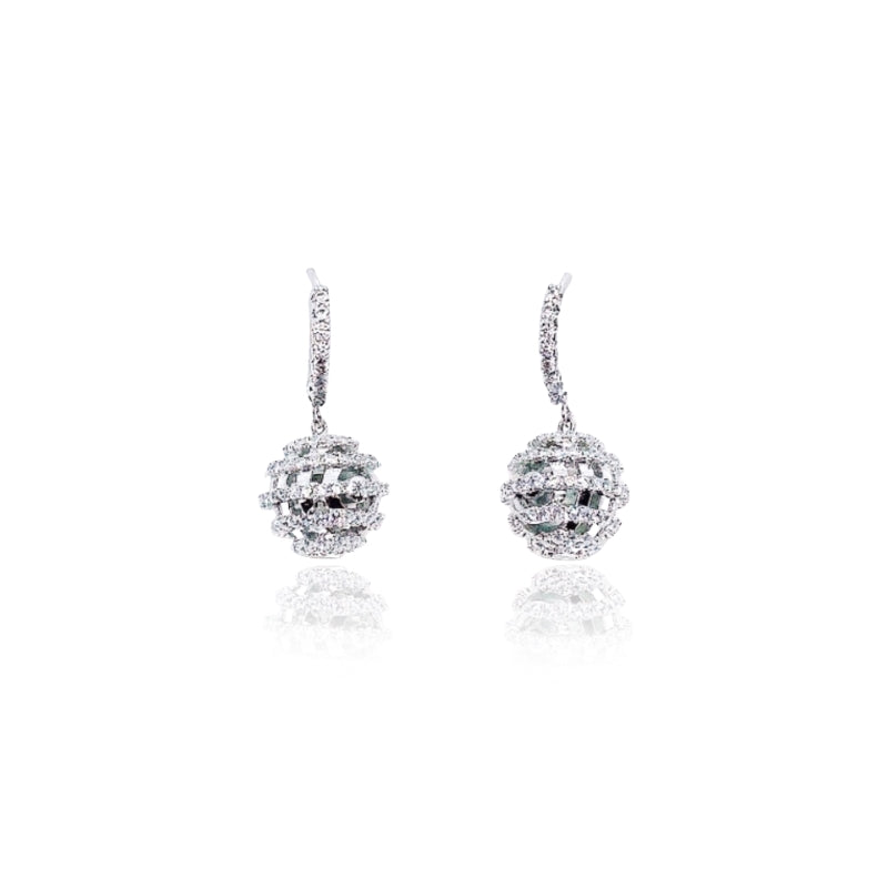 Round Cubic Zirconia Earring.