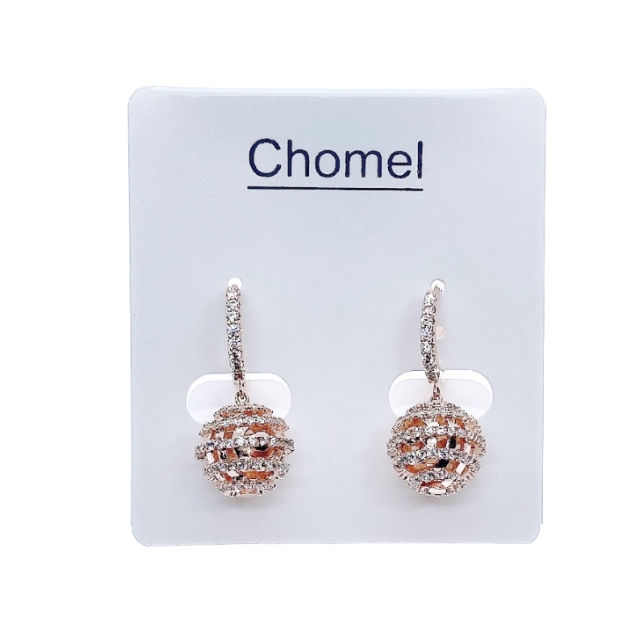 Round Cubic Zirconia Earring.