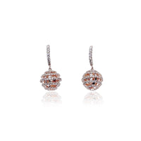 Round Cubic Zirconia Earring.