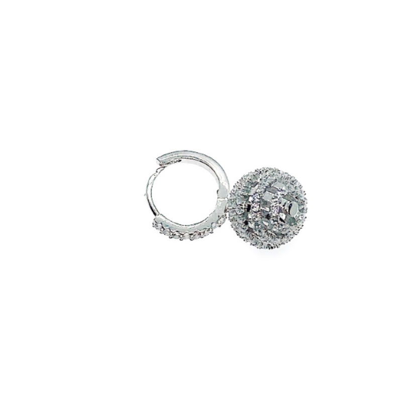 Round Cubic Zirconia Earring.