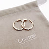 Pearl & Cubic Zirconia Hoop Earrings - CHOMEL