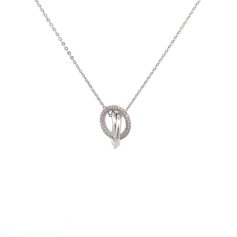 Interlocking  Cubic Zirconia Necklace