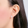 Flower Cubic Zirconia Earrings.