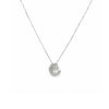 CHOMEL Cubic Zirconia Crescent and Star Rhodium Necklace