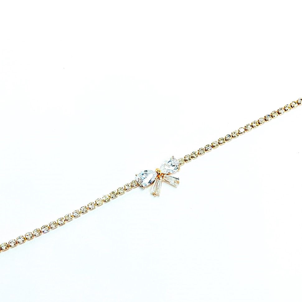 Ribbon Cubic Zirconia Bracelet.