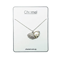 Shell Cubic Zirconia Necklace.