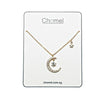 Moon & Star Cubic Zirconia Necklace.