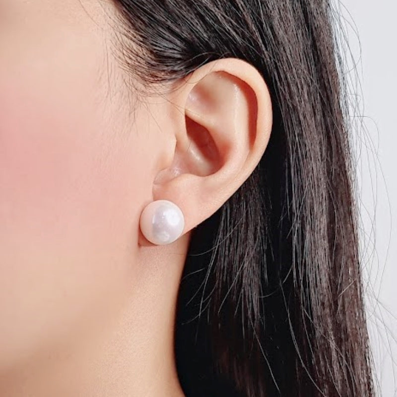 Real pearl hotsell stud earrings