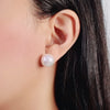 Simulated Pearl 12mm Round Earring.