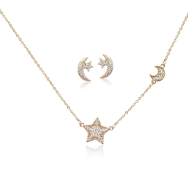 Moon & Star Cubic Zirconia Set.
