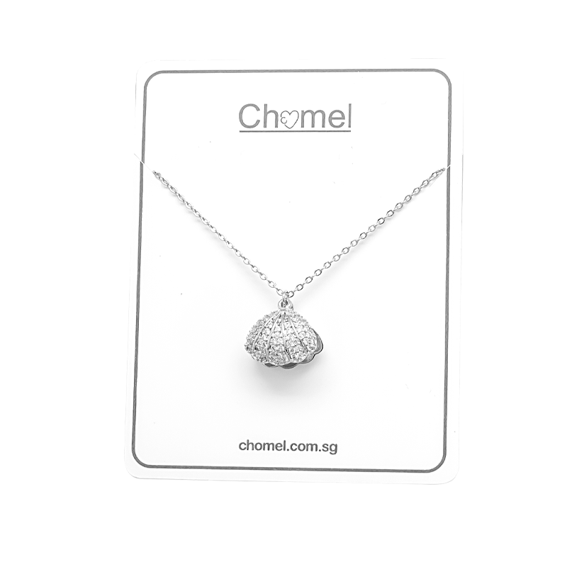 Shell Cubic Zirconia Necklace.