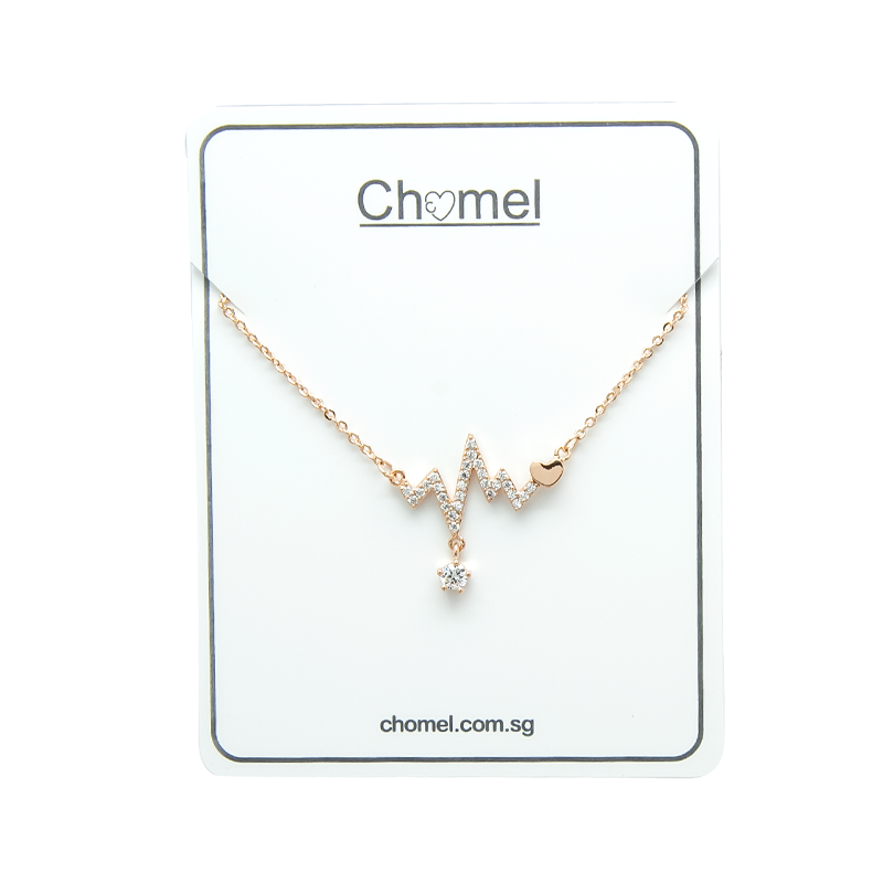Heartbeat Cubic Zirconia Necklace.