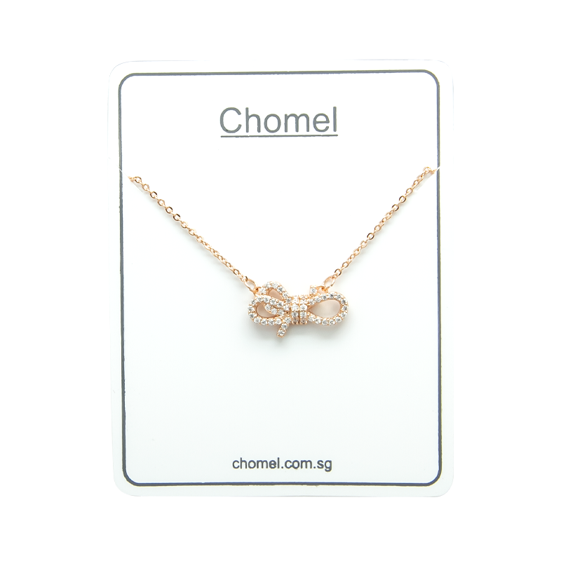 Ribbon Cubic Zirconia Necklace.