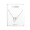 Interlocking Ring Cubic Zirconia Necklace.