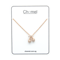 Cherry Cubic Zirconia  Necklace.