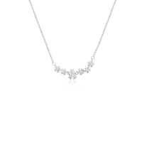Flower Cubic Zirconia Necklace.