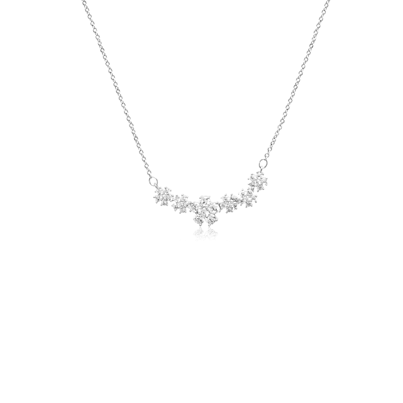 Flower Cubic Zirconia Necklace.