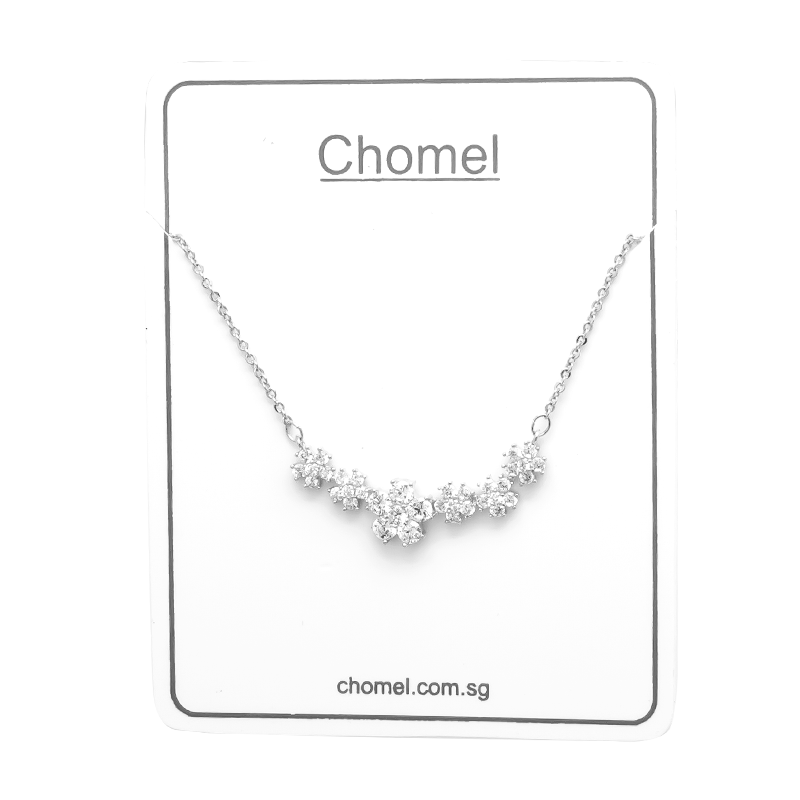Flower Cubic Zirconia Necklace.