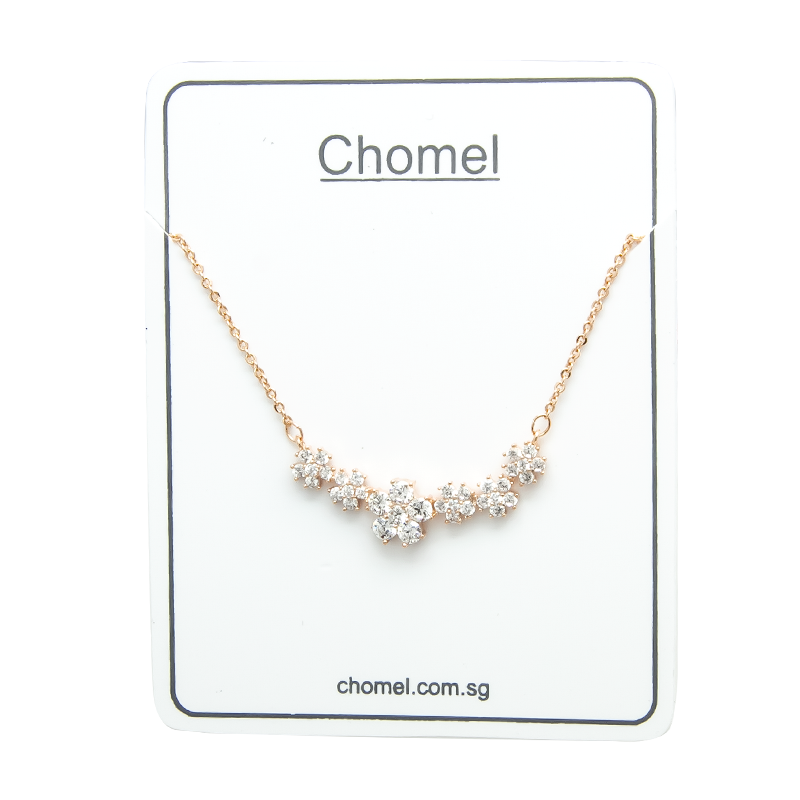 Flower Cubic Zirconia Necklace.