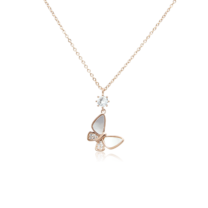 Butterfly Mother of Pearl Necklace.