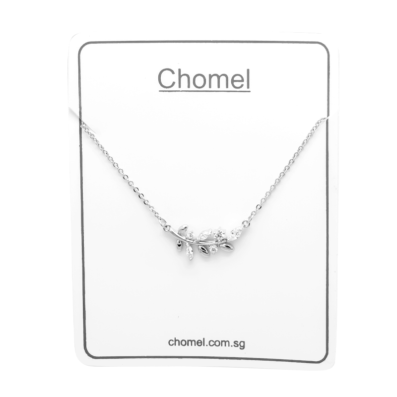 Leaf Cubic Zirconia Necklace.