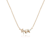 CHOMEL Cubic Zirconia Leaf Rosegold Necklace
