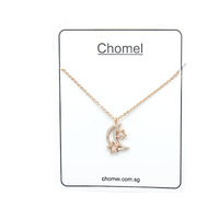 Moon & Star Cubic Zirconia Necklace.