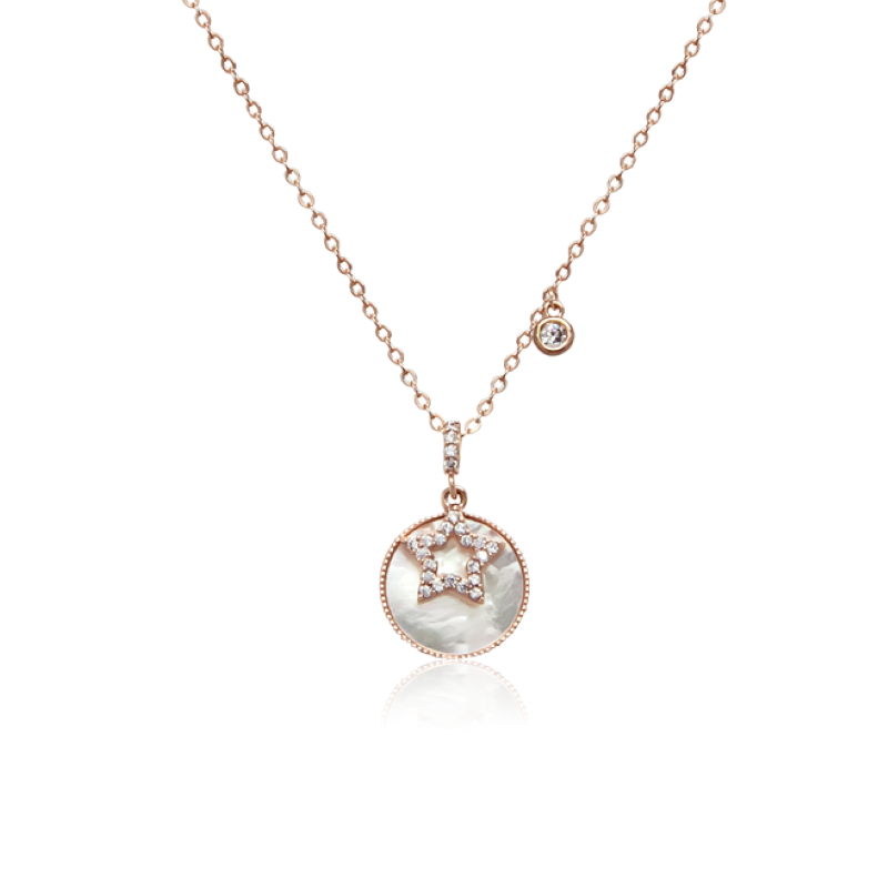 Star Mother of Pearl Necklace.