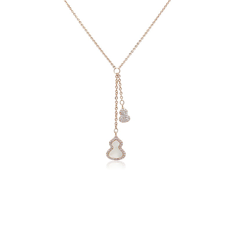 Gourd-Hulu Mother of Pearl Necklace.