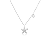 CHOMEL Cubic Zirconia Starfish Rhodium Necklace