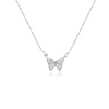 CHOMEL Cubic Zirconia Butterfly Rhodium Necklace
