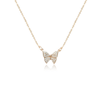 CHOMEL Cubic Zirconia Butterfly Rosegold Necklace