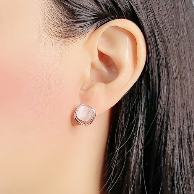 Simulated Moonstone Earrings.