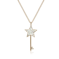 Key Simulated Pearl Long Necklace.