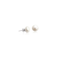 5mm-6mm Button Freshwater Pearl Earrings side view