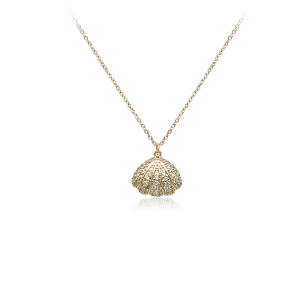 Shell Cubic Zirconia Necklace.
