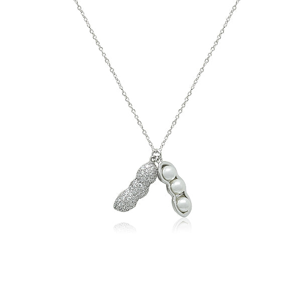 Peanut Cubic Zirconia Necklace.