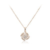 Flower Simulated Moonstone Necklace.