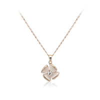 Flower Simulated Moonstone Necklace.
