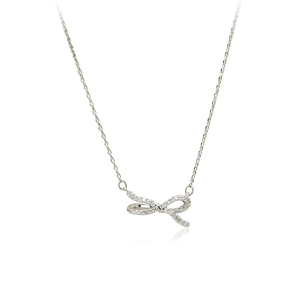 Ribbon Cubic Zirconia Necklace.