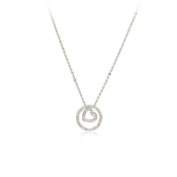 Heart Cubic Zirconia Necklace.